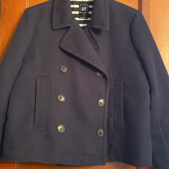 GAP Double Breasted Large Peacoat Jacket 21.5”W x 22.5”L - Picture 5 of 10